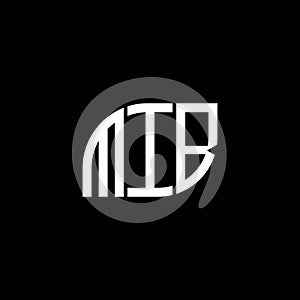 MIB letter logo design on black background. MIB creative initials letter logo concept. MIB letter design photo