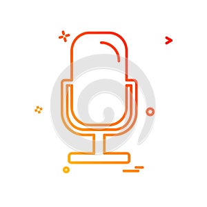 Mic icon design vector