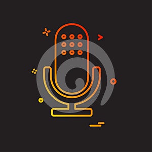 Mic icon design vector