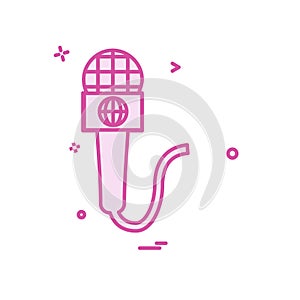 Mic icon design vector