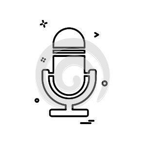 Mic icon design vector