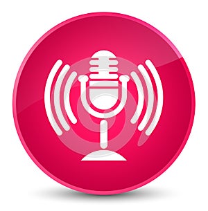 Mic icon elegant pink round button