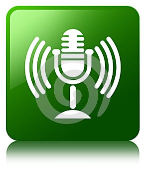 Mic icon green square button