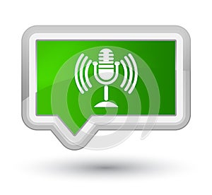 Mic icon prime green banner button