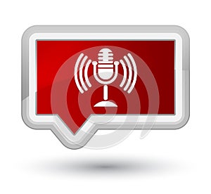 Mic icon prime red banner button