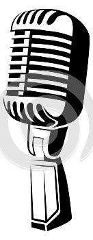Mic icon. Public speaker symbol. Audio device