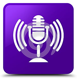 Mic icon purple square button