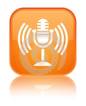 Mic icon special orange square button