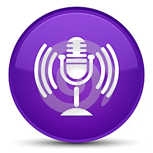 Mic icon special purple round button