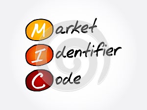 MIC - Market Identifier Code acronym