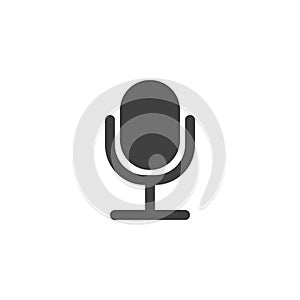 mic rec button vector icon