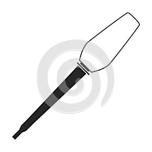 Mic vector icon.Black vector icon isolated on white background mic.
