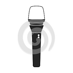 Mic vector icon.Black vector icon isolated on white background mic