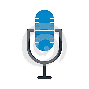 Mic Vector icon which can easily modify or edit