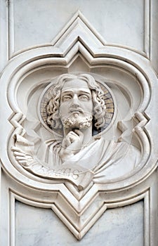 Micah, relief on the facade of Basilica of Santa Croce in Florence