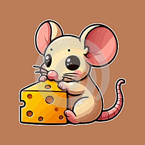 Mice Eating A chase vector illustration