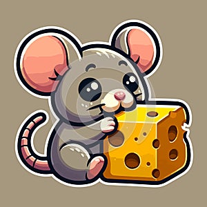 Mice Eating A chase vector illustration