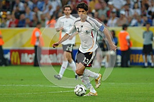 Michael Ballack in action during the  match