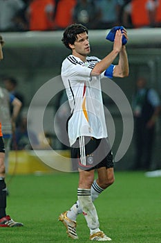 Michael Ballack disappointed at the end of the match