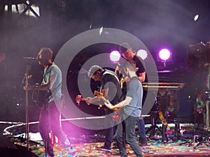 Michael J. Fox Joins Coldplay on Stage