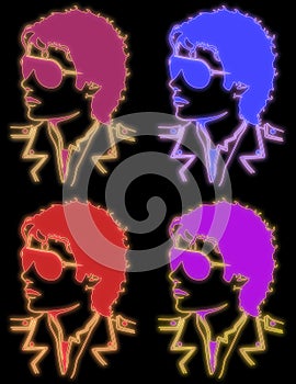 Michael Jackson Glowing