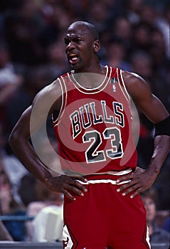 Michael Jordan of the Chicago Bulls