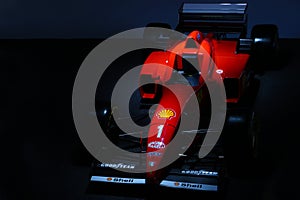 Michael Schumacher world champion red classic formula one racing car ferrari on display in Maranello