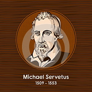 Michael Servetus 1509 - 1553, was a Spanish theologian, physician, cartographer, and Renaissance humanist photo