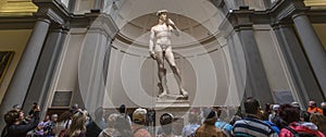 Michelangelo David statue in Accademia, Florence, Italy