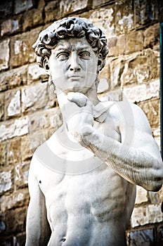 Michelangelo`s David Portrait, Statue in Florence