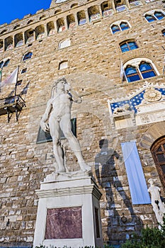 Michelangelo's David statue in Florence, Italy photo