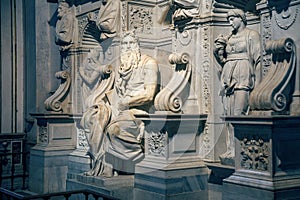 Michelangelo`s Moses in the basilica 2 photo