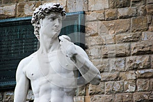 Michelangelo's sculpture of David in Florence, Italy