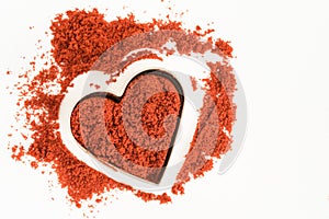 Smoked Paprika in a Heart Shape photo