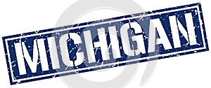 Michigan blue square stamp