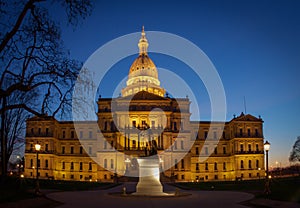 Michigan Capital at night