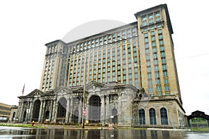 Michigan Central Station in Detroit, USA