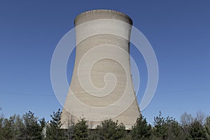 Michigan City Generating Station cooling tower. The power plant is coal and natural gas-fired and operated by NIPSCO