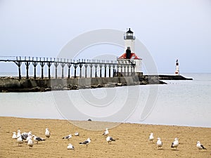 Die stadt ausfahrt Leuchtturm 