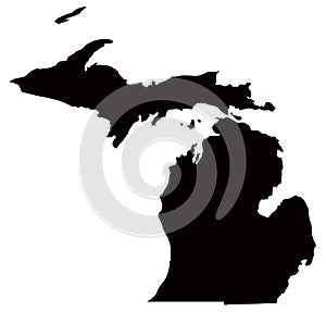 Michigan map - state in the United States of America
