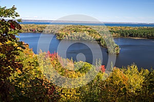 Michigan Scenic Autumn Panoramic Overlook
