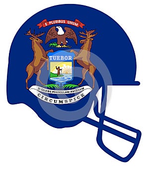 Michigan State Flag Football Helmet