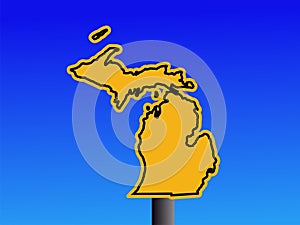 Michigan warning sign