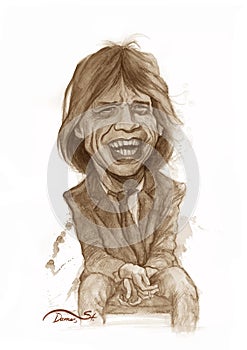 Jagger Watercolor Sketch