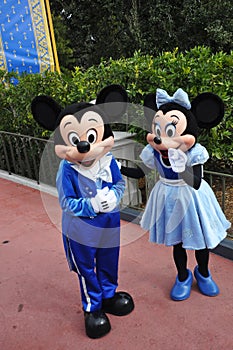 Mickey and Minnie Mouse in Disney World