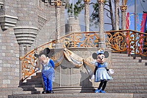 Mickey and Minnie Mouse in Disney World