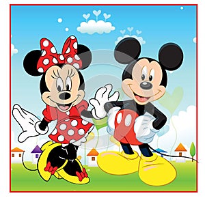 Mickey and minnie mouse