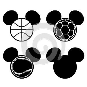 Mickey Mouse Heads Football Sport