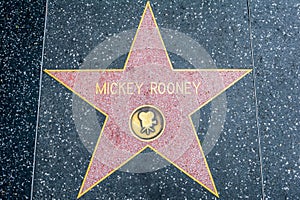 Mickey Rooney star on Hollywood Walk of Fame