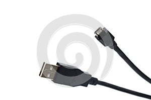 MICO USB CABLE isolated on white background  - Image photo